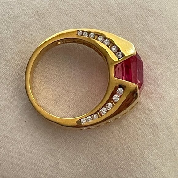 Sunset Padparadscha Sapphire Baguette 7.10ct Size 6 - Picture 9 of 11